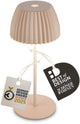 B.k.licht briloner champ mini - oplaadbare mini tafellamp - snoerloze lamp - met touch dimbaar - voor binnen en buiten - german design award winner 2025 - beige - ø8,5 x 20cm