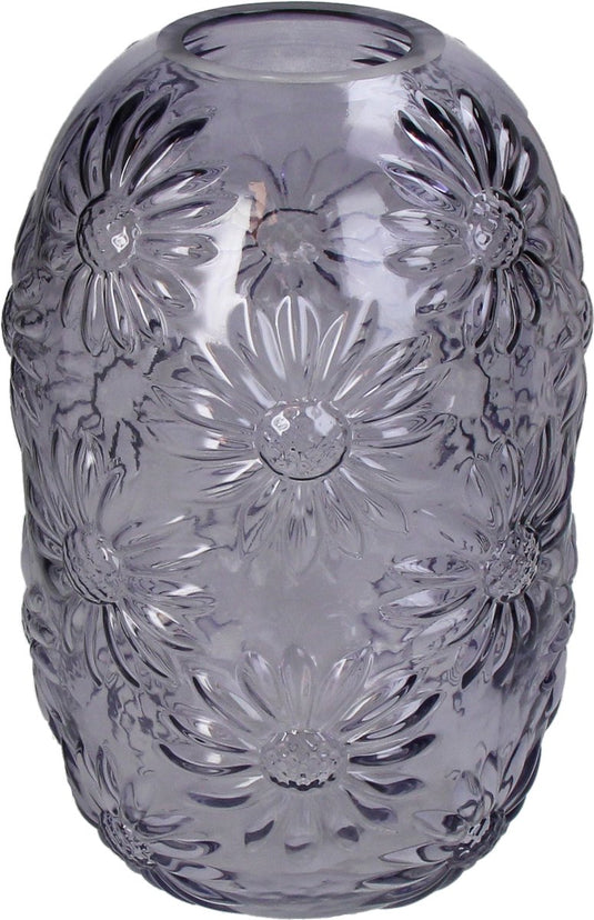 Hd collection vaas glas paars 15x15x24cm