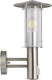 Eglo lisio - wandlamp buiten - bewegingssensor - 1 lichts - rvs - helder