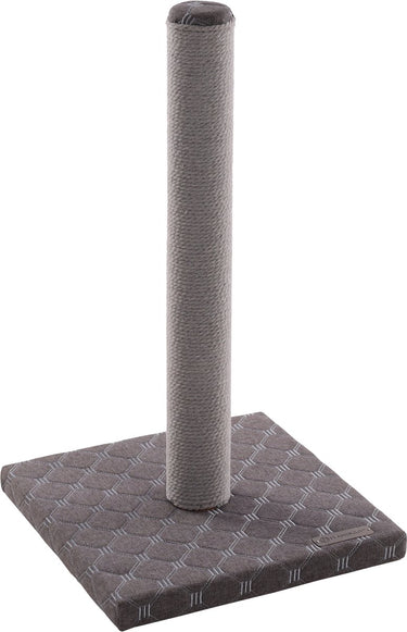 Flamingo krabpaal – emma grijs – 34,5 × 34,5 × 60,5 cm – katoenen krabtouw – met gewatteerde bodemplaat – voor katten