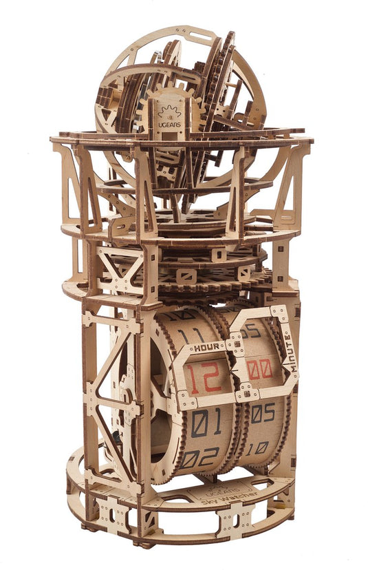 Ugears houten 3d model - sky watcher tafelklok