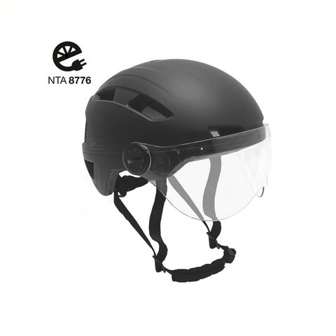 helm vizier matzwart maat 51-54 cm (S)