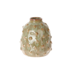 Hbx natural living vaas bozzola ø10,5xh12cm olijfgroen