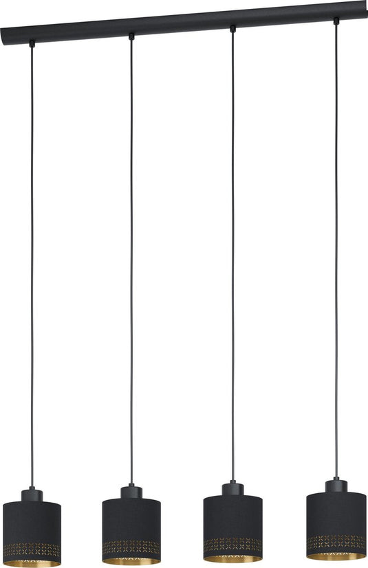 Eglo esteperra - hanglamp - e27 - 94 cm - zwart