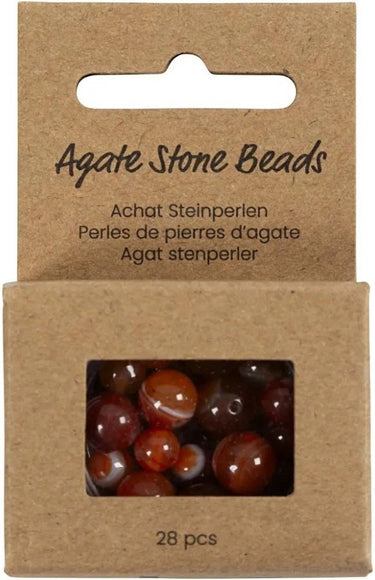 Creativ company http: www.cchobby.nl kralen-van-agaat-d-6-8-10-mm-gatgrootte-0-9-1-mm-burnt-orange-rood-28-stuk-1-doos