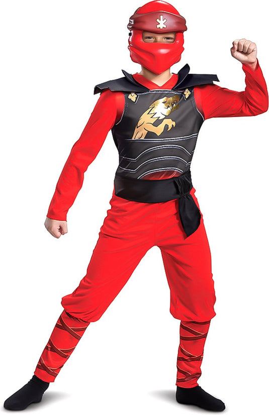 Disguise lego - ninjago, kai legacy jumpsuit classic, maat m (7-8 jaar), jongens
