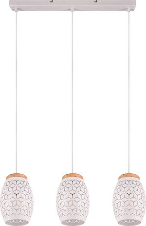 Rl live your light reality bidar - hanglamp - wit mat - excl. 3x e27 28w