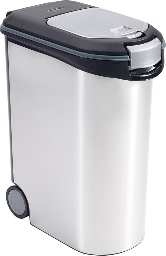 Curver voedselcontainer hond of kat - 54l - 20kg - 49x28x60,5cm - metallic