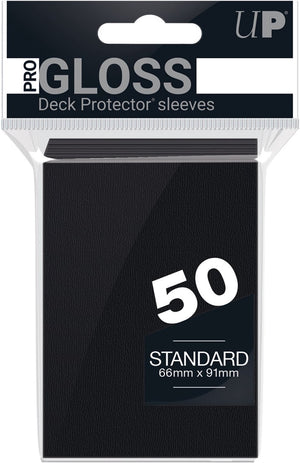 Ultrapro standaard deck protector sleeves black (50st)