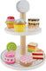 New classic toys ® houten etagère met cakejes - speelgoed gebakjes - speelgoedeetset