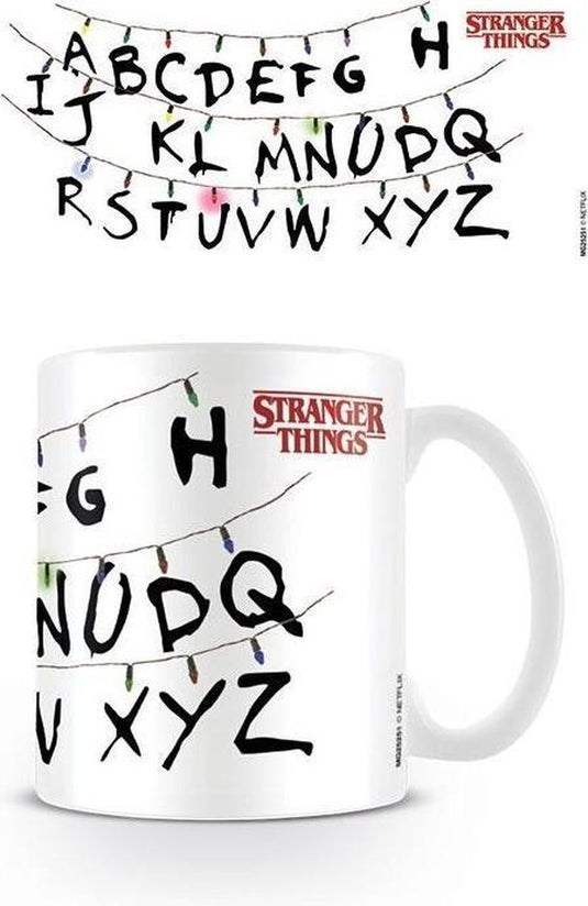 Merkloos sans marque stranger things - alphabet - mug