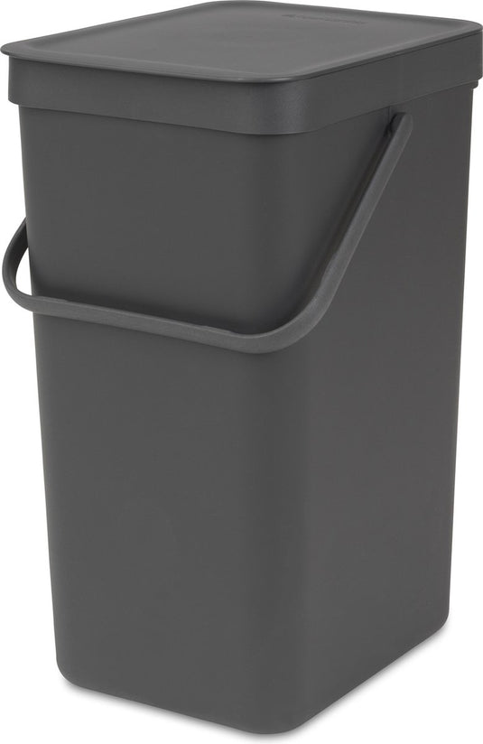 Brabantia sort go prullenbak - 16 liter - dark grey