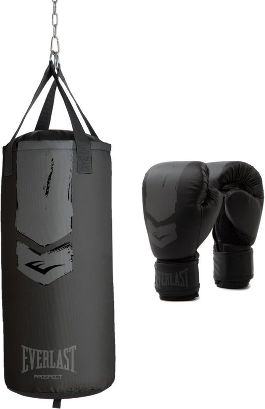 Everlast prospect 2 heavy bag kit, black grey, 76x28 cm
