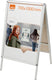 Nobo stoepbord aluminium met clicklijst - reclamebord - 70x100cm - weerbestendig