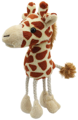 The puppet company vingerpop giraf - pluche speelgoed voor kinderen.