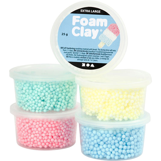 Creativ company foam clay extra large, 5 kleuren