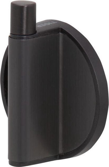 Tiger tune - handdoekhaak - zonder boren - zelfklevend 3m tape - zwart metaal geborsteld zwart - gunmetal black