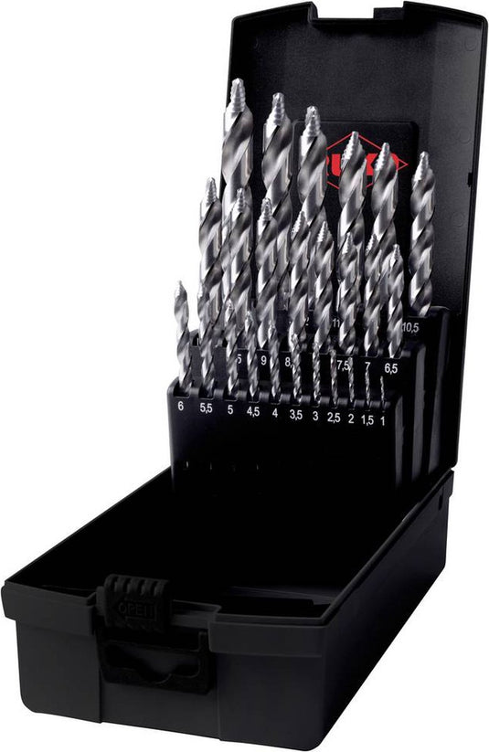 Ruko 259215ro hss-g spiraalboorset 25-delig din 338 drievlakkige schacht 1 set(s)
