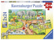 Ravensburger puzzel 2x24st. dag in de dierentuin