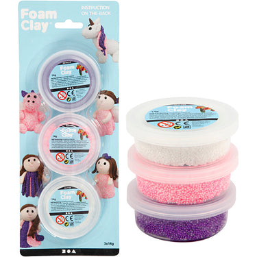 Creativ company https: www.cchobby.nl foam-clayr-glitter-metallic-roze-paars-wit-3x14-gr-1-doos