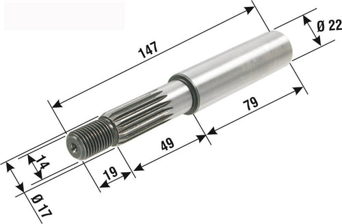 Rms aandrijfas rear wheel drive shaft minarelli engine