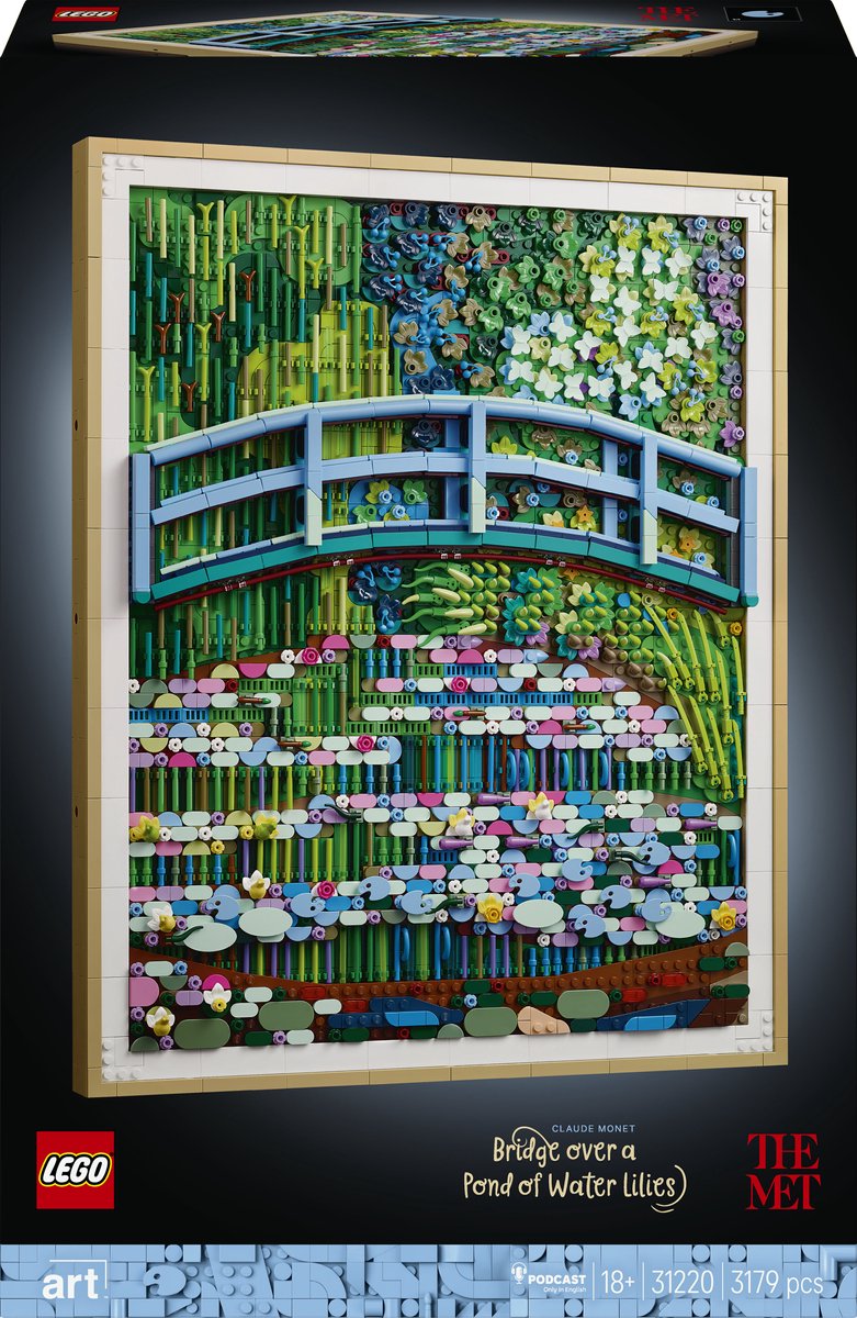 ギャラリービューアに画像をロードする, Lego ® art claude monet – brug over een vijver met waterlelies 31220
