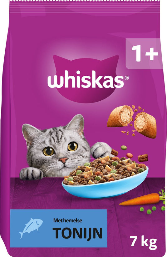 Whiskas kattenbrokken - adult 1+ - tonijn - zak 7kg