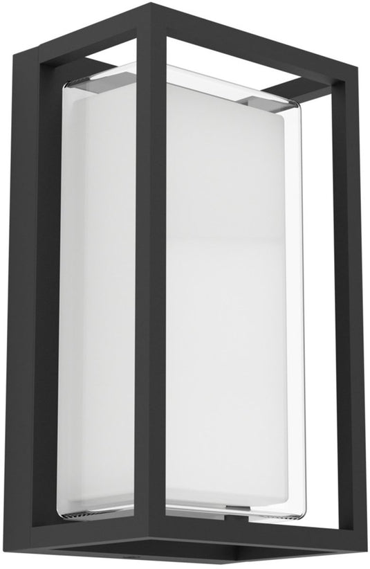 Eglo genovese wandlamp buiten - sensor - 24 cm - zwart helder - instelbaar wit licht (warm, neutraal en daglicht)