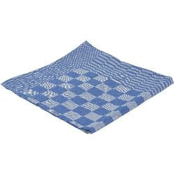Producten theedoek blok 65x65cm blauw 6 stuks