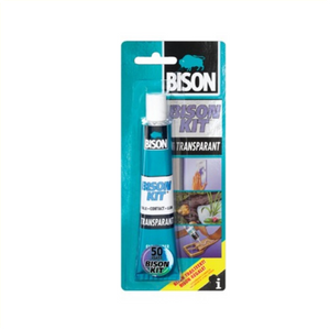 Bison kit transparant 50ml tube kaart
