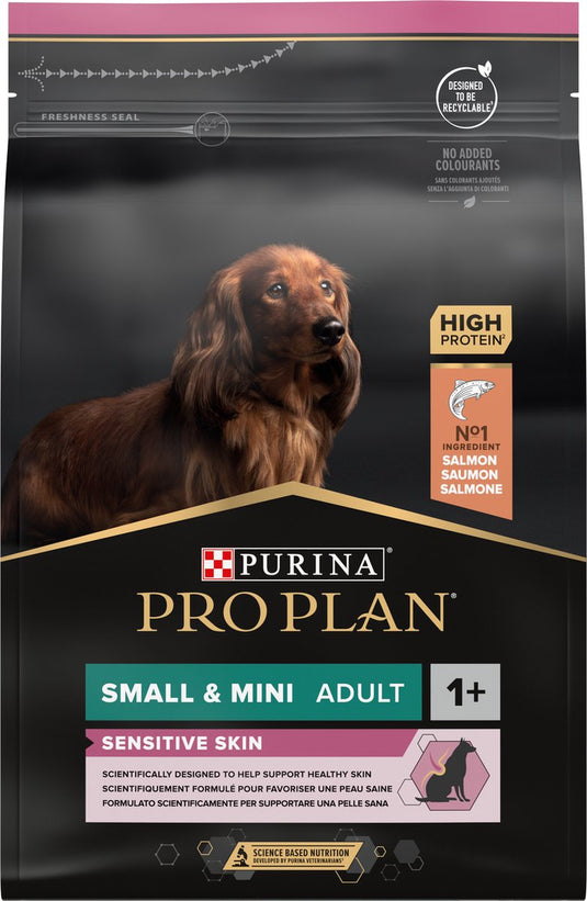 Pro plan small mini adult sensitive skin - honden droogvoer - zalm - 3 kg