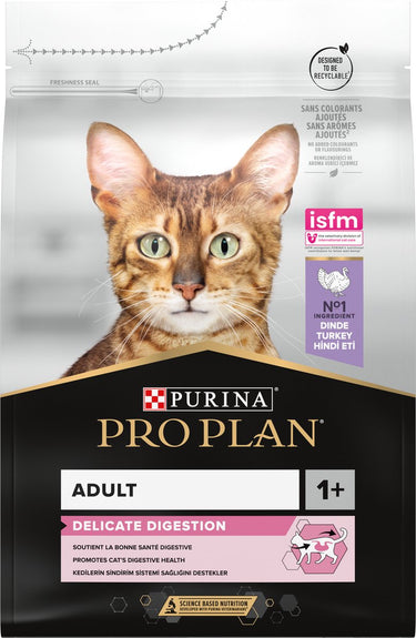 Pro plan adult delicate digestion - katten droogvoer - kalkoen - 3 kg