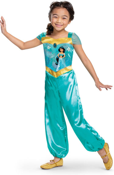 Disguise disney prinses - aladdin, jasmine basic plus , maat m (7-8 jaar), meisjes