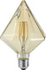 Trio kristall - lichtbronnen - amber - incl. 1x e27 4 w -