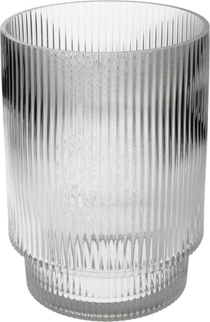 Hd collection vaas stripe glas 16x16x22cm