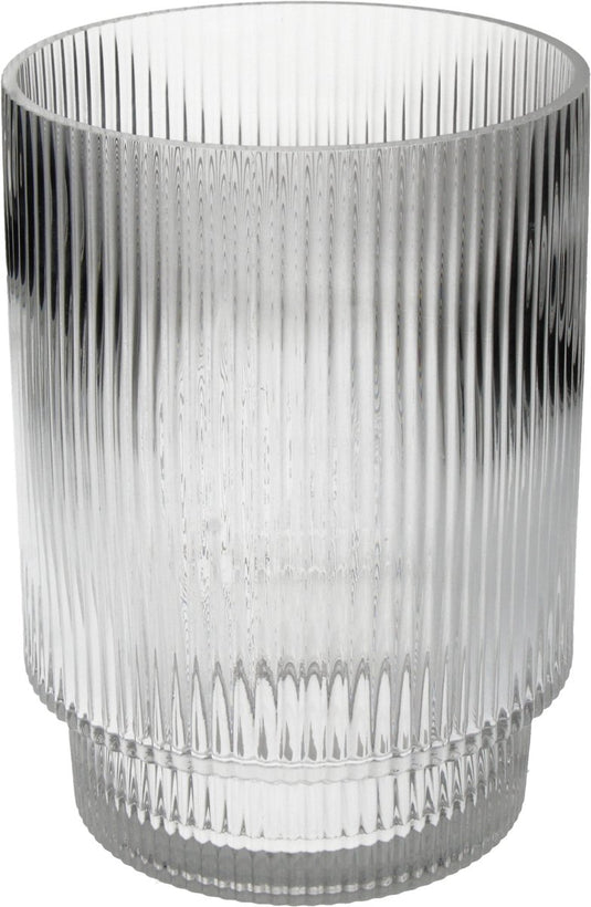 Hd collection vaas stripe glas 16x16x22cm