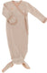 Snoozebaby cocon baby slaapzak voor 3-6 mnd - knoopslaapzak + krabwantjes - geknoopte slaapzak 70 cm - milky rust - roze -