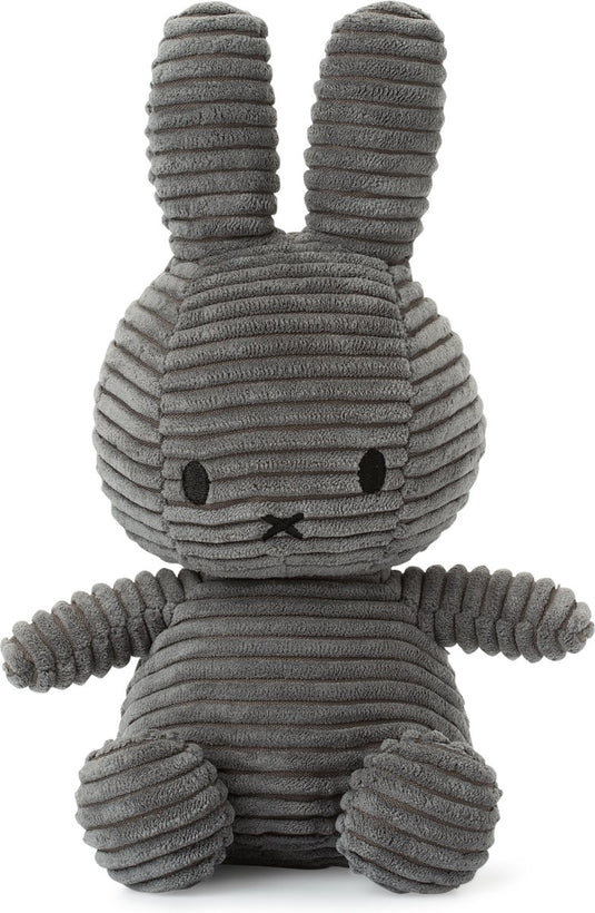 Bon ton toys nijntje - eco corduroy grey - 23 cm - 9