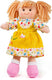 Bigjigs toys stoffen pop daisy - bigjigs - meisjespop met gele jurk - 28 cm