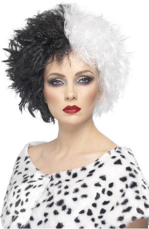 Vegaoo cruella damespruik voor halloween - verkleedpruik - one size