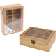 Excellent houseware theekist bamboe 21x16x8cm theedoos bamboe 21x16x8cm