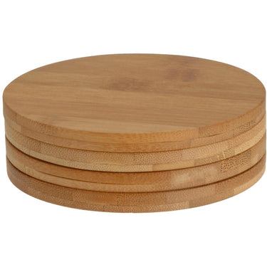 Excellent houseware glazenonderzetterset 4-delig dia.11,5cm bamboe