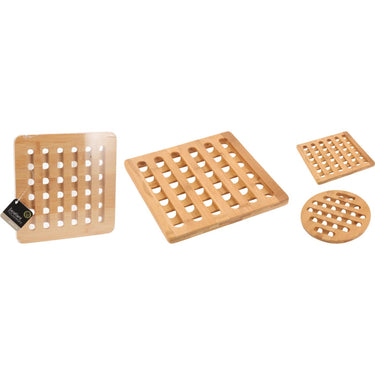 Excellent houseware onderzetter bamboe fsc 20x20x1cm