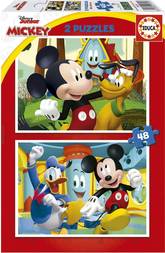 Educa - puzzel - 2 x 48 stuks - mickey en vrienden disney