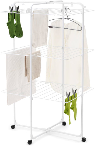Brabantia hangon droogtoren - 23 m - inklapbaar wasrek - white