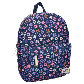 ギャラリービューアに画像をロードする, Rugzak milky kiss prestige donkerblauwe bloemen
