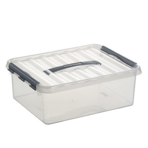 Sunware q-line opbergbox large transparant 12 liter 30x40x14cm a4 bodemmaat