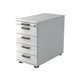 Bach mobiel ladenblok hammerer vsc50 melamine 428x800x760mm 4 laden wit
