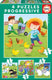 Educa puzzel boerderijdieren progressief 6-9-12-16 stuks kinderpuzzel.