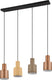Trio agudo - hanglamp - multicolour - excl. 4x e27 4w - plafondbevestiging - in hoogte verstelbaar